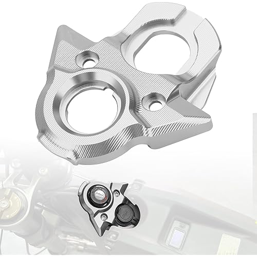 CNC Aluminum SurRon Ignition Key Switch Cover Compatible wiht Sur Ron Light Bee S X LBX Segway X160 X260,Electric Dirt Bike Parts, Surron Accessories (Silver)