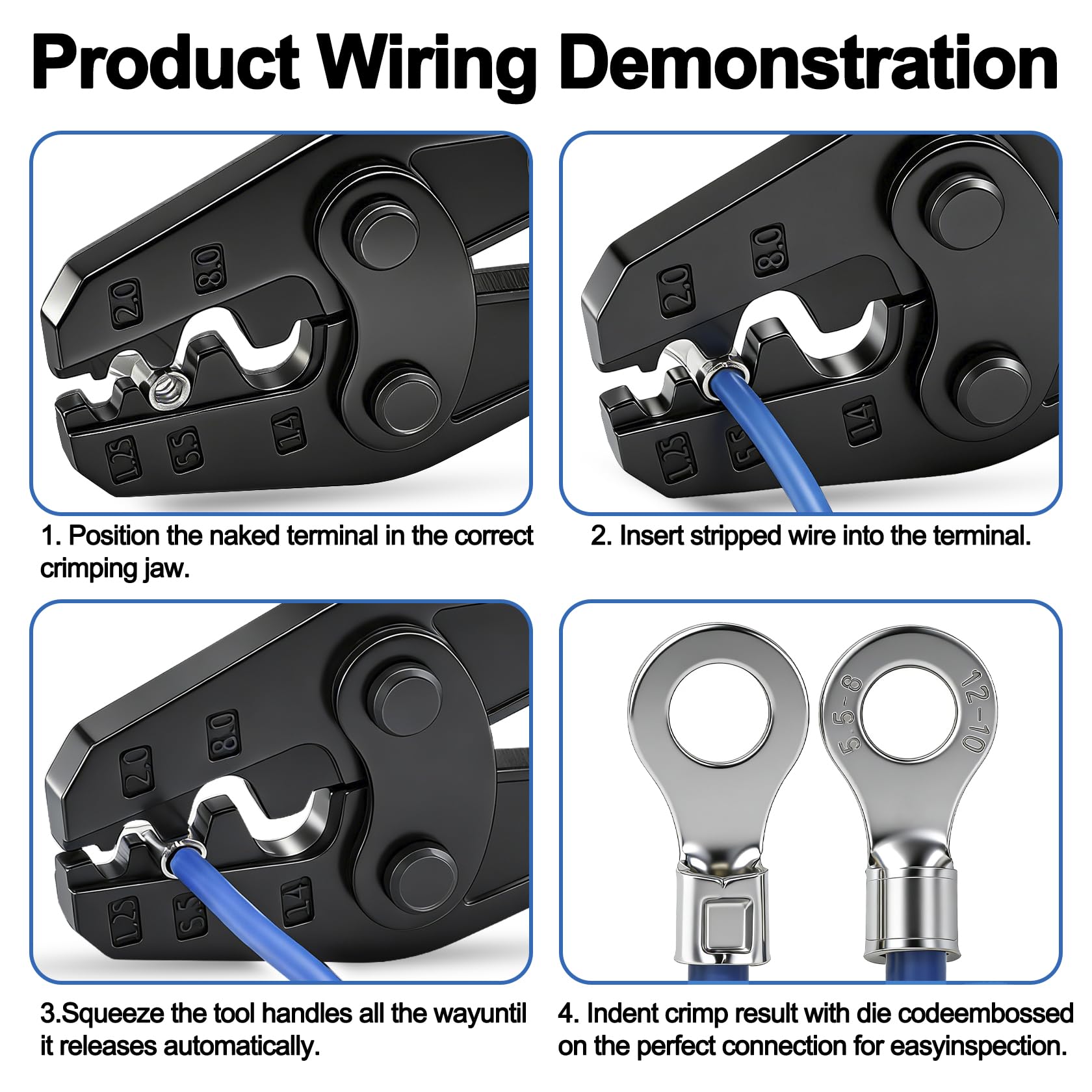 Iws -16 niet-geïsoleerde terminal krimptang iwiss ... – Vicedeal