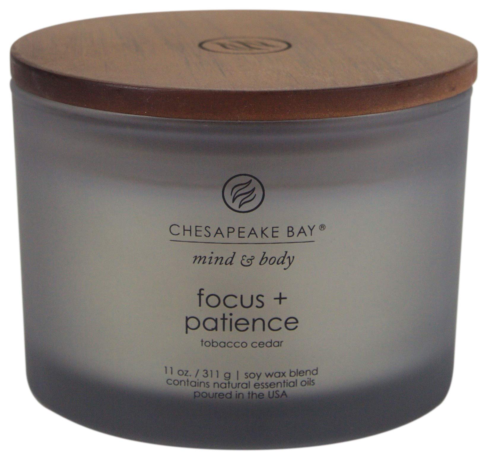Amazon.com: Chesapeake Bay Candle Scented Candle, Focus + Patience (Tobacco  Cedar), Coffee Table : Home & Kitchen