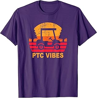 Peachtree City Golf Cart Life Vibes Vintage Sunset T-Shirt