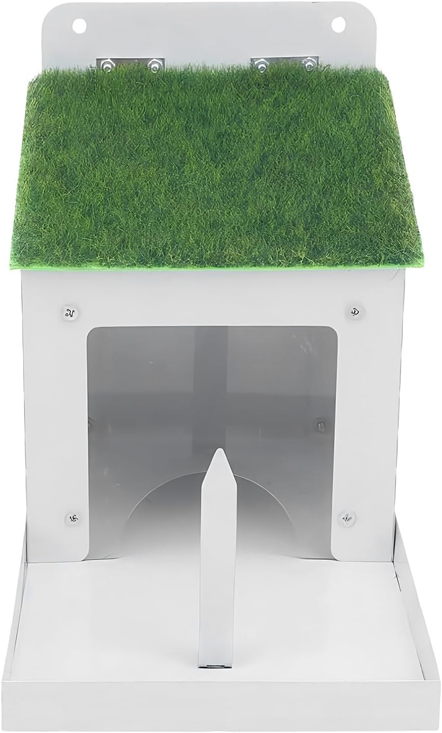 Squirrel Feeder - Metal Rustproof Waterproof Feeder with Lid | Easy Filling Garden Bird Feeders | Wall-Mounted Outdoor Feeders | for Garden Yard Farm Pathway Lawn Grassland Porch Backyard