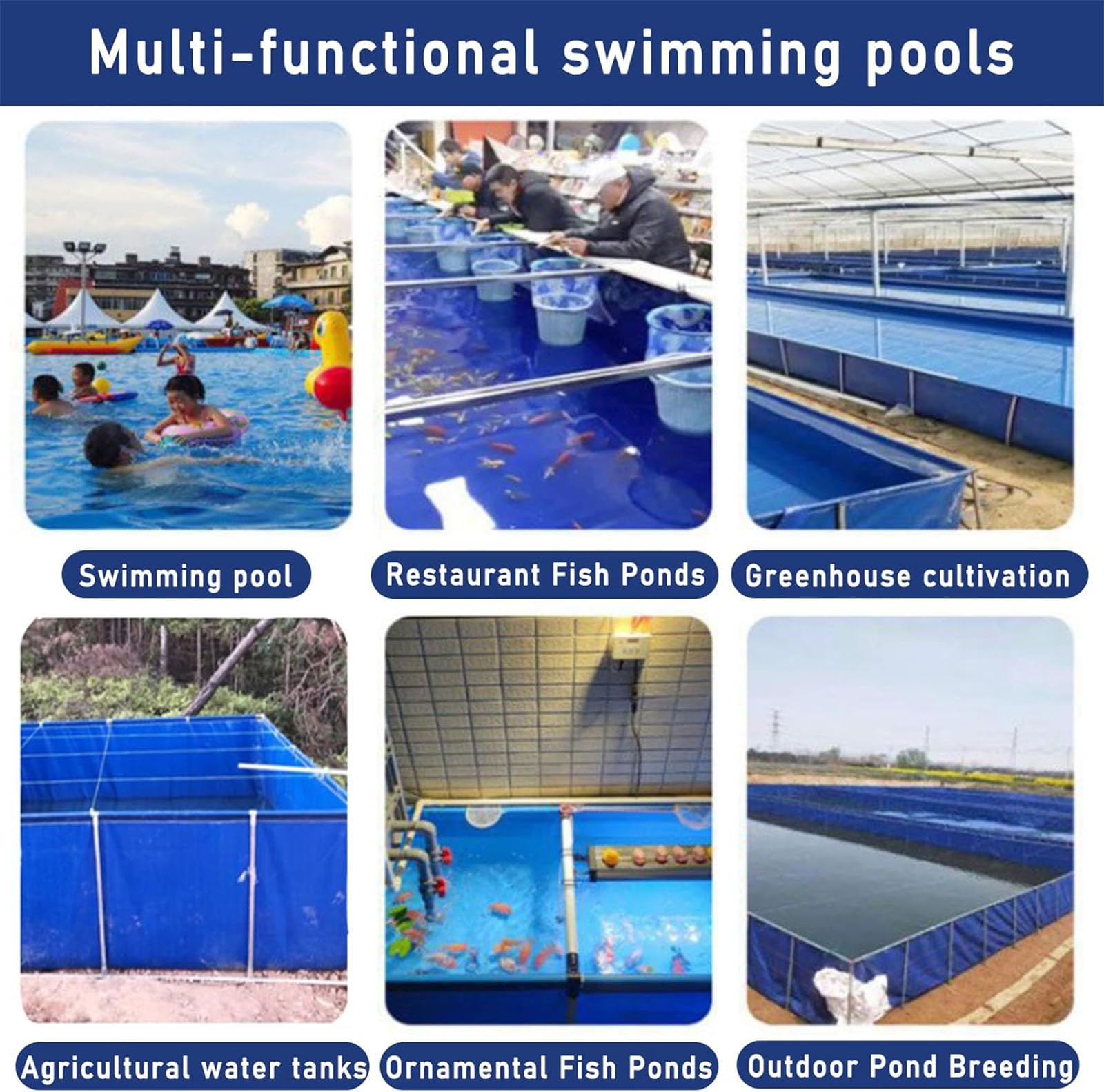 Aquariumbecken PVC-Canvas-Fischteich Oberirdischer Pool Mit Ablassventil 300 x 100 x 80cm
