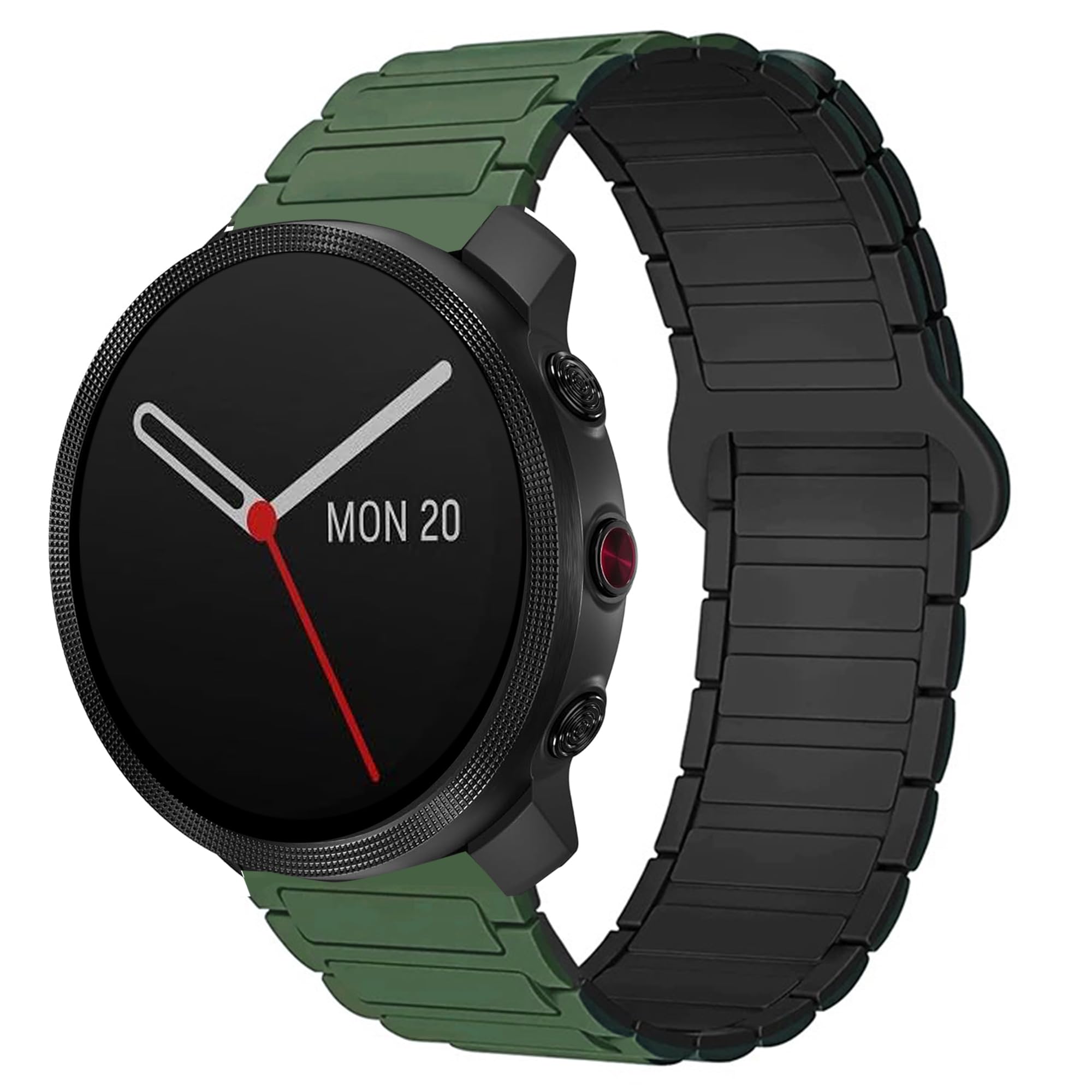 Compatible with Polar Vantage M3 bands, Lamshaw 22mm, 20mm Magnetic Silicone Sport Strong Magnet Strap Watchband Compatible with Polar Unite, Ignite,