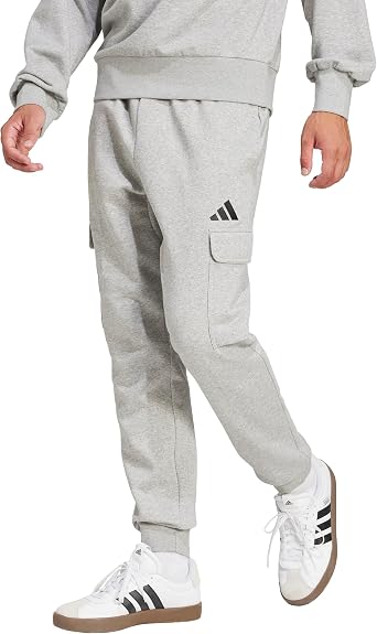 adidas Men's Essentials Feel Cozy Fleece Cargo Pants Track