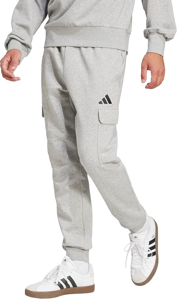 adidas Men's Essentials Feel Cozy Fleece Cargo Pants Track
