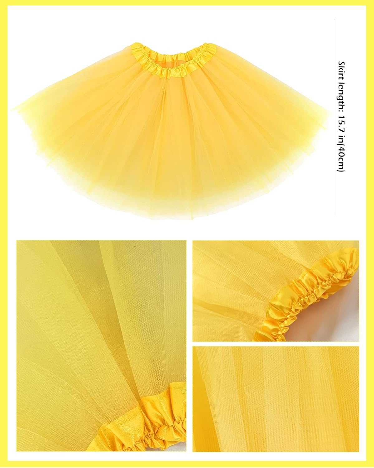 Bee Tutu Costume Accessories for Women with Bees Antenna Bopper Headband Tutu Skirt Set for Halloween Costume - Image 5