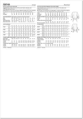 Miniatura 2 de Simplicity Misses' - Paquete de patrón de costura con cuello en V, código S9748, tallas 16-18-20-22-24, multicolor