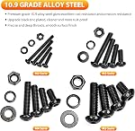 1705 Pieces Hex Button Head Machine Screw Assortment Kit M2 M3 M4 M5 Metric Bolt and Nut with Lock and Flat Washers, 10.9 Alloy Steel Cap Screw Set with Wrench