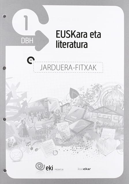 Portada de Eki Euskara Eta Literatura 1 Dbh. Jarduera Fitxak