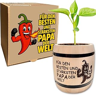Geschenk für Papa Chili Anzuchtset Für den stärkster Papa der Welt Vatertagsgeschenk