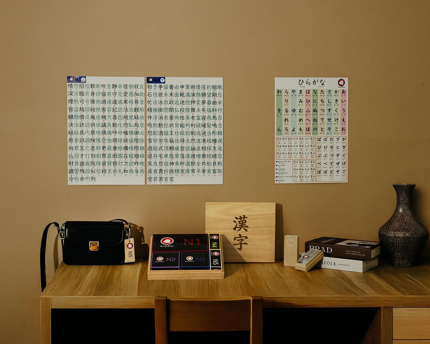 KIOKU Kanji Flash Card Set JLPT N5-N1 Learn Over 2000 Kanji Characters with 4000 Vocabulary (Paper Box)