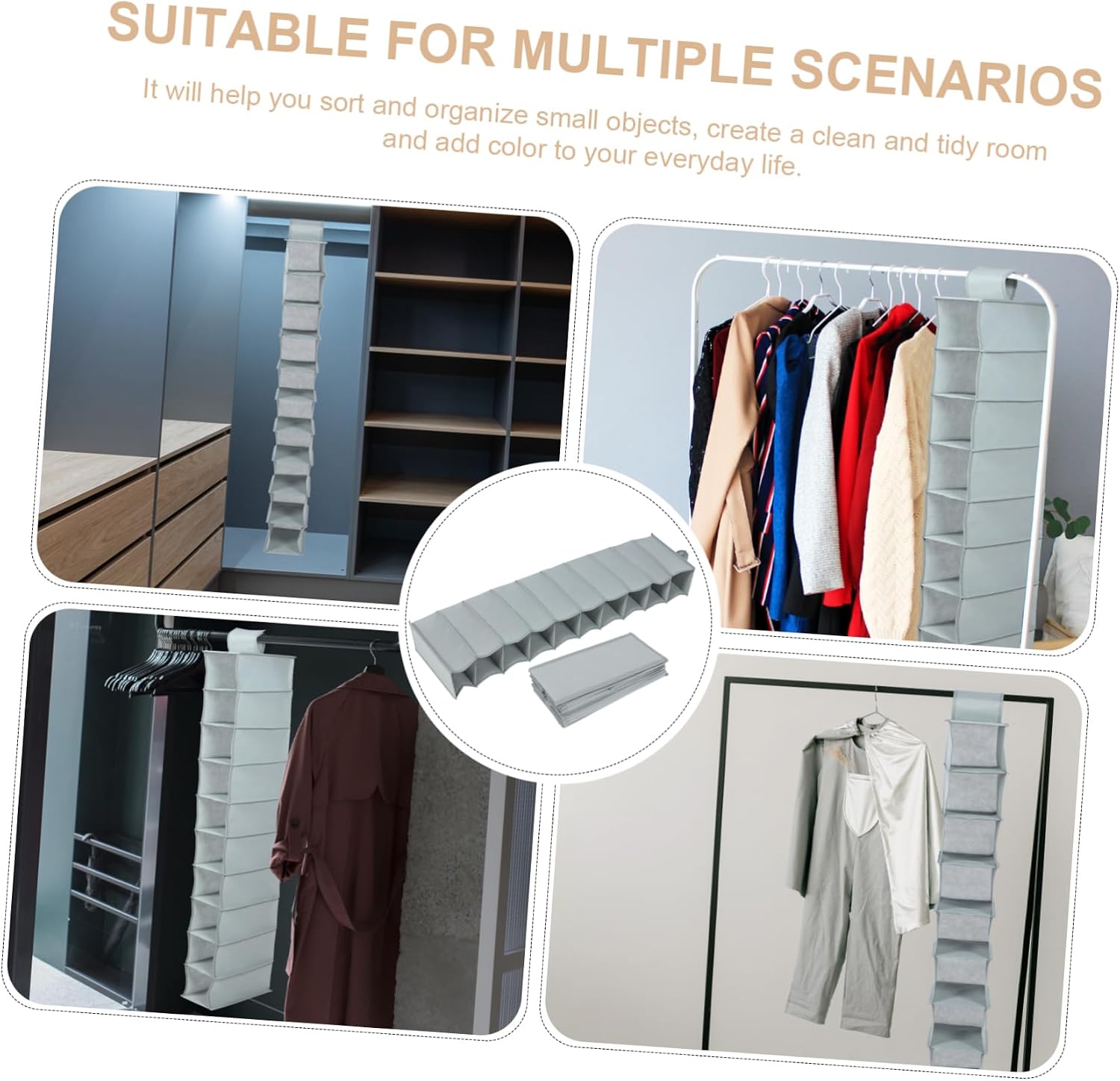 Multi-layer Foldable Shoe Organizer Pouch Portable Storage for Closet and Door Space-saving Hanging Design and Versatile Storage for Indoor and Outdoor Use