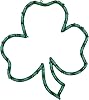 Lighted St. Patricks Day Irish Shamrock Window Silhouette - 17"