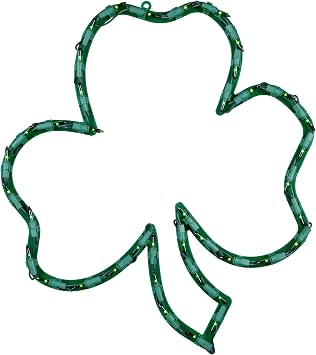 Lighted St. Patricks Day Irish Shamrock Window Silhouette - 17"