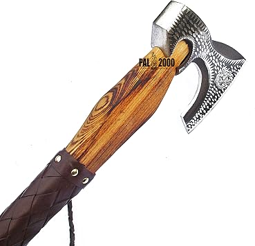 Splitting Axe Camping Chopping Hatchet Viking Tomahawk Battle Hunting Outdoor Solid Wood Handle 9971