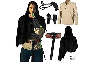 5 Pcs Men's Renaissance Costume Set - Embark on a Historical Adventure