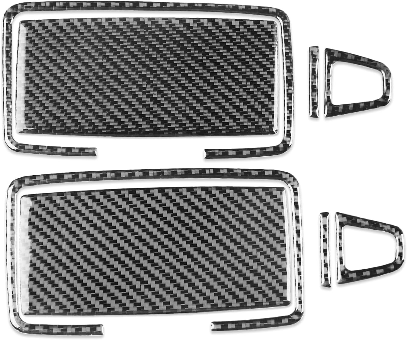 Real Carbon Fiber Fit for Mercedes Benz GLE GLS 350 450 450e 580 53 63 S AMG 2020-2026 2021 2022 2023 2024 2025 W167 C167 X167 Accessories Car Vanity Mirror Kit Cover Interior Trim Decal 8PCs