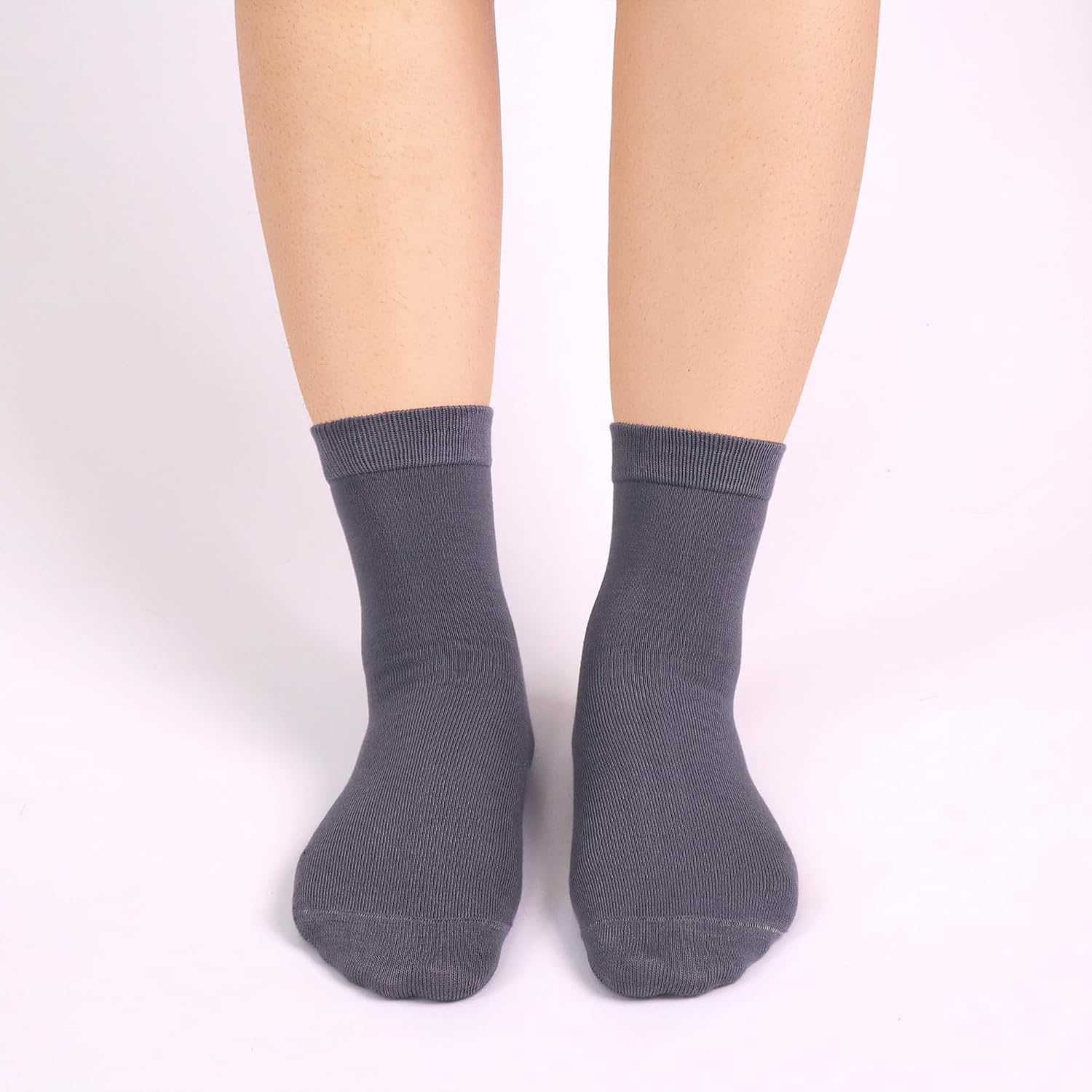 Sakusock Unisex Kids Cotton Crew Socks Thin School Boys Girls Socks Youth Soft Color Stretch Cuffs 5 Pairs - Image 5