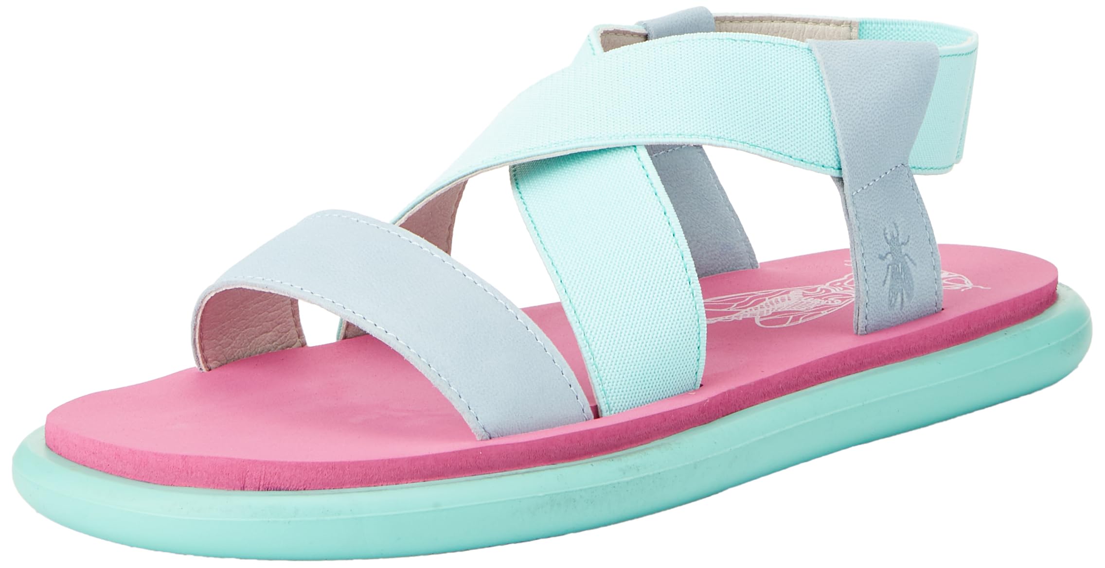Fly London Women's OAKE067FLY Sandal, Sky Blue/Mint, 7 UK