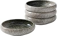 Uaral Japanese Style Salad Plates Set of 4, 5.5 Inch Stoneware Appetizer Dishes 14oz Emerald Green - Microwave Dishwasher Safe