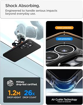 Spigen Galaxy S26 Ultra ile Uyumlu Kılıf Liquid Air Mag Fit Kaymaz Dokulu Yüzey Siyah Kapak - ACS11024 (Spigen TR Garantili)