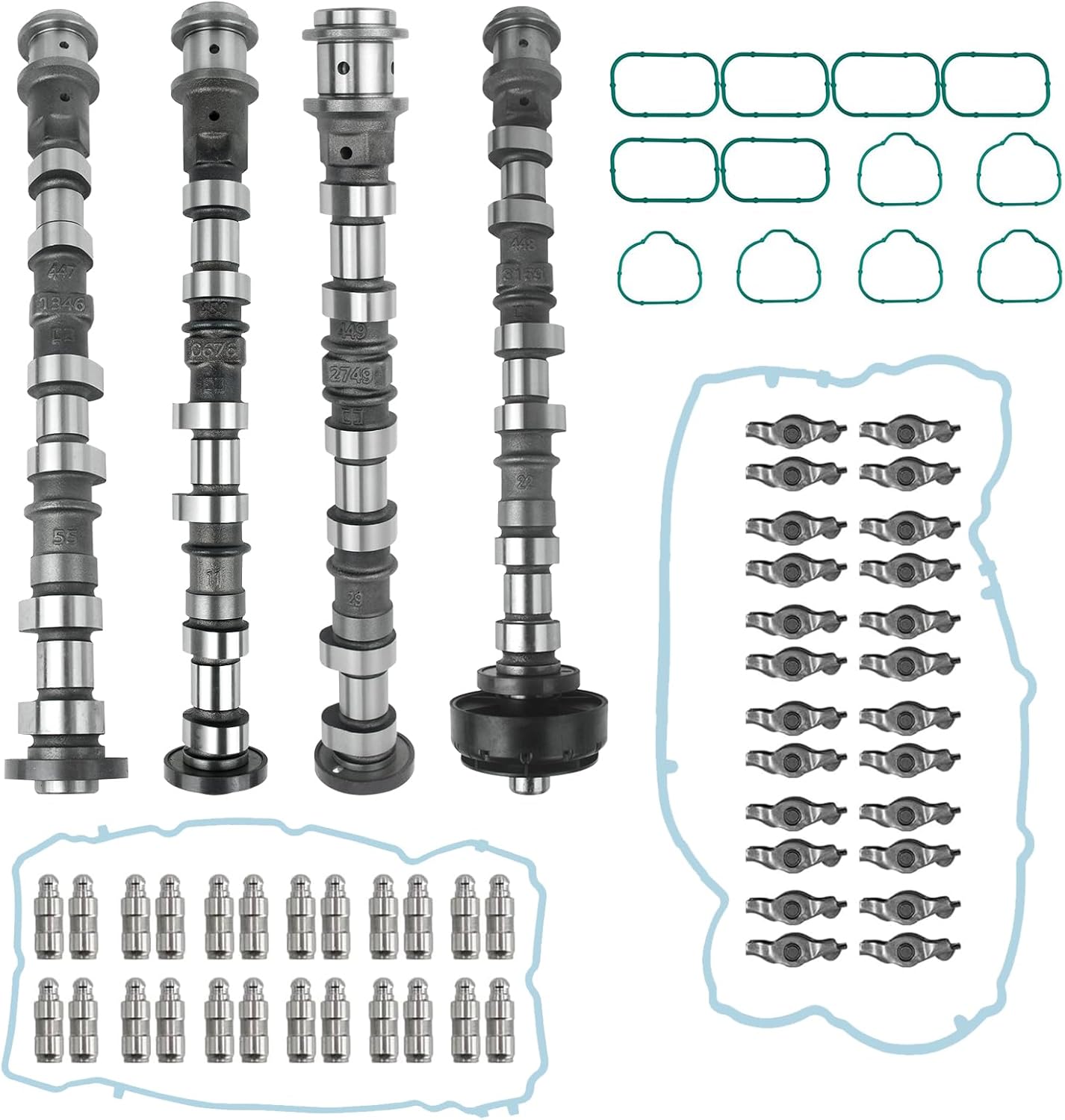 5184379AG Left Side Intake Camshaft Compatible with Jeep for Dodge for Chrysler & for Ram 3.6L V6 Models 05184379AH 5184379AE 5184379AF 5184379AD