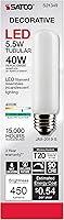 Vista 3 de Satco Bombilla LED E26 de 5.5 W, 4000 K, clasificación de 15000 horas, regulable, escarcha