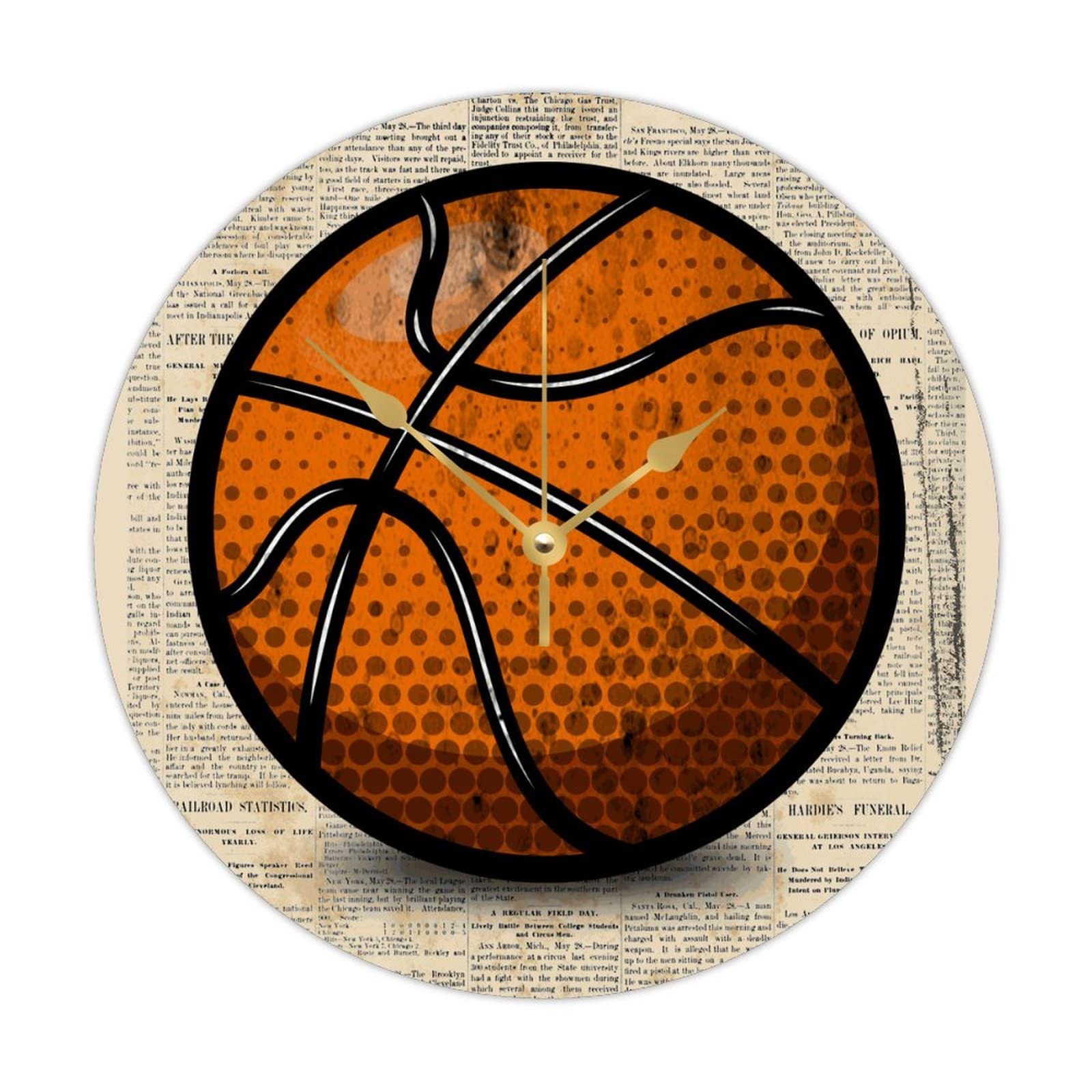 Horloge ronde en bois sport : idée cadeau idéale pour fans