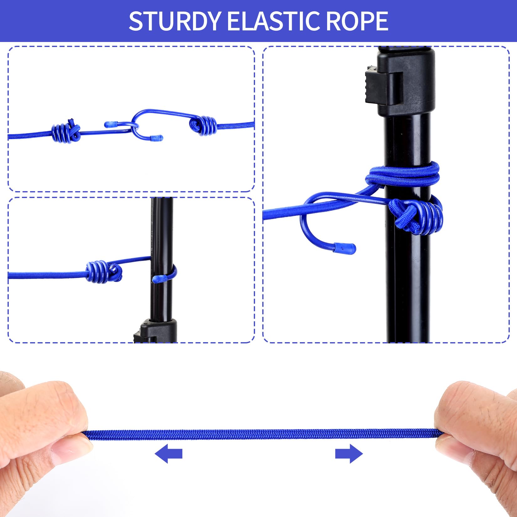 Corda Per Bucato Estensibile Da Campeggio 174cm - Con 12 Mollette - Ganci Per Esterni E Viaggi