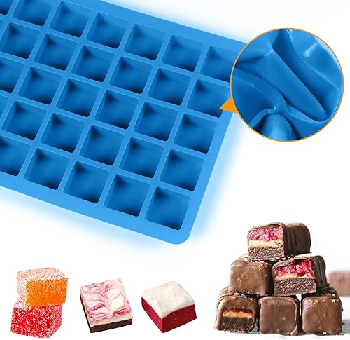 Miniatura 4 de Sidosir 2 moldes cuadrados de silicona para caramelo de caramelo, moldes de silicona de goma de 40 cavidades para bombas de grasa, molde de trufas