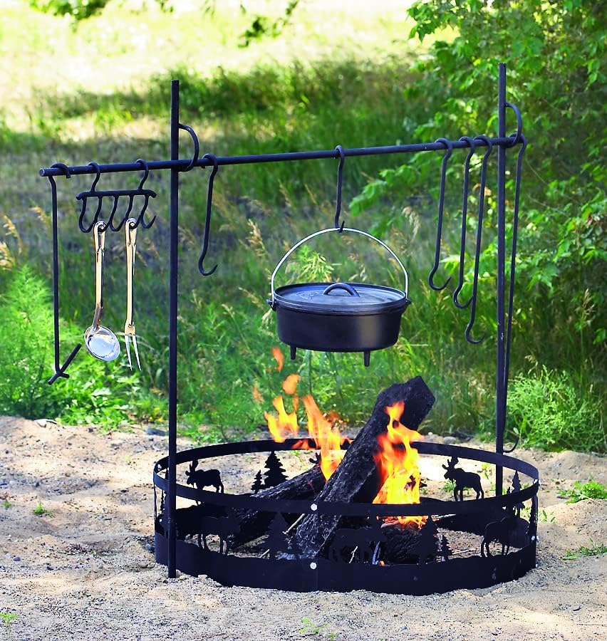 Guide Gear Campfire Cooking Equipment Set in use