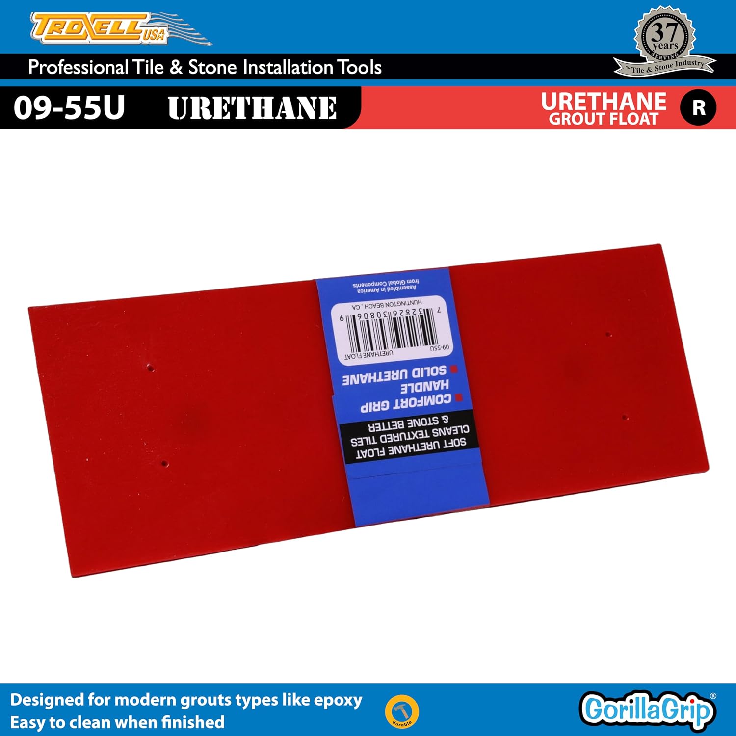 4" x 9" Urethane Grout Float with SoftGrip Handle
