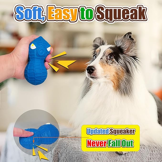 Juguetes Chirriantes de Látex HOLYSTEED para Perros Medianos - 3 Unidades miniatura 4