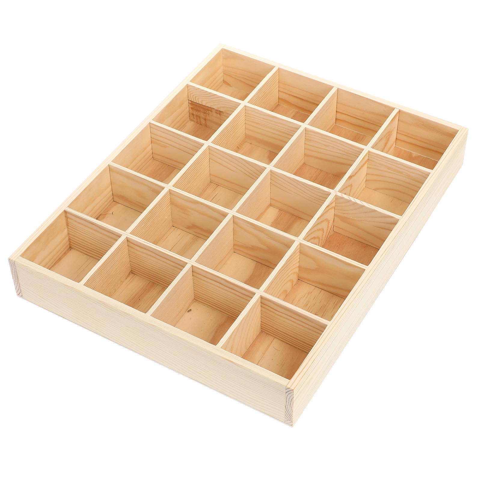 Hemobllo Sock Storage Box Con 20 Scomparti, Organizer Per Cassetti Per Calzini E Biancheria Intima, Beige, Impilabile, Per Casa E Cassetto, 13.39X10.63X1.97In