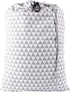 SWISSELITE Heavy Duty Laundry Drawstring Bag with Strap, 28 x 40 Inches Travel Dirty Clothes Bag for Laundromat and Househ...