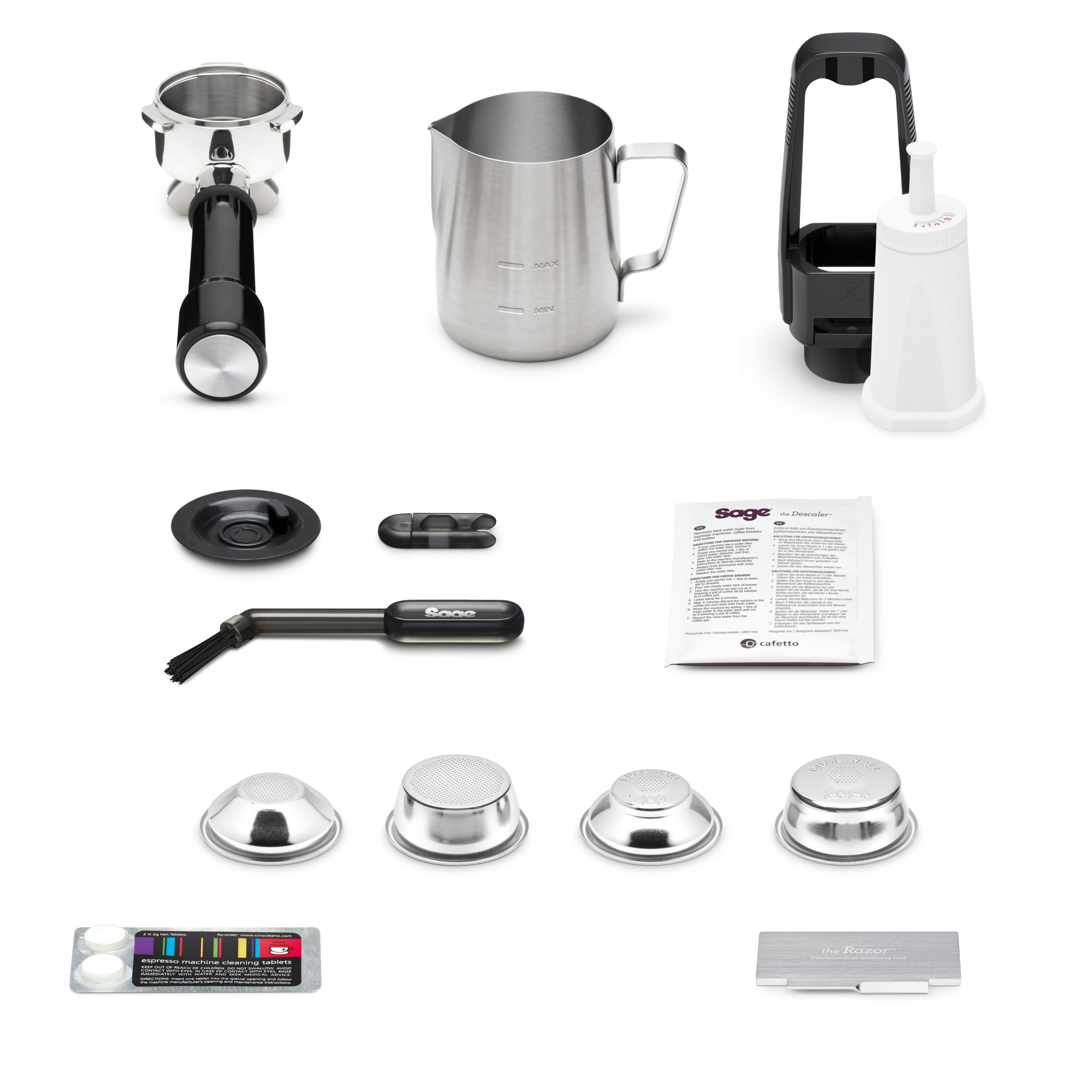 Sage - The Barista Touch Impress - Macchina da Caffè con Montalatte Automatico e Macinacaffè Integrato - Dosaggio Intelligente, Pressino Assistito, 8 Programmi - Tartufo Nero