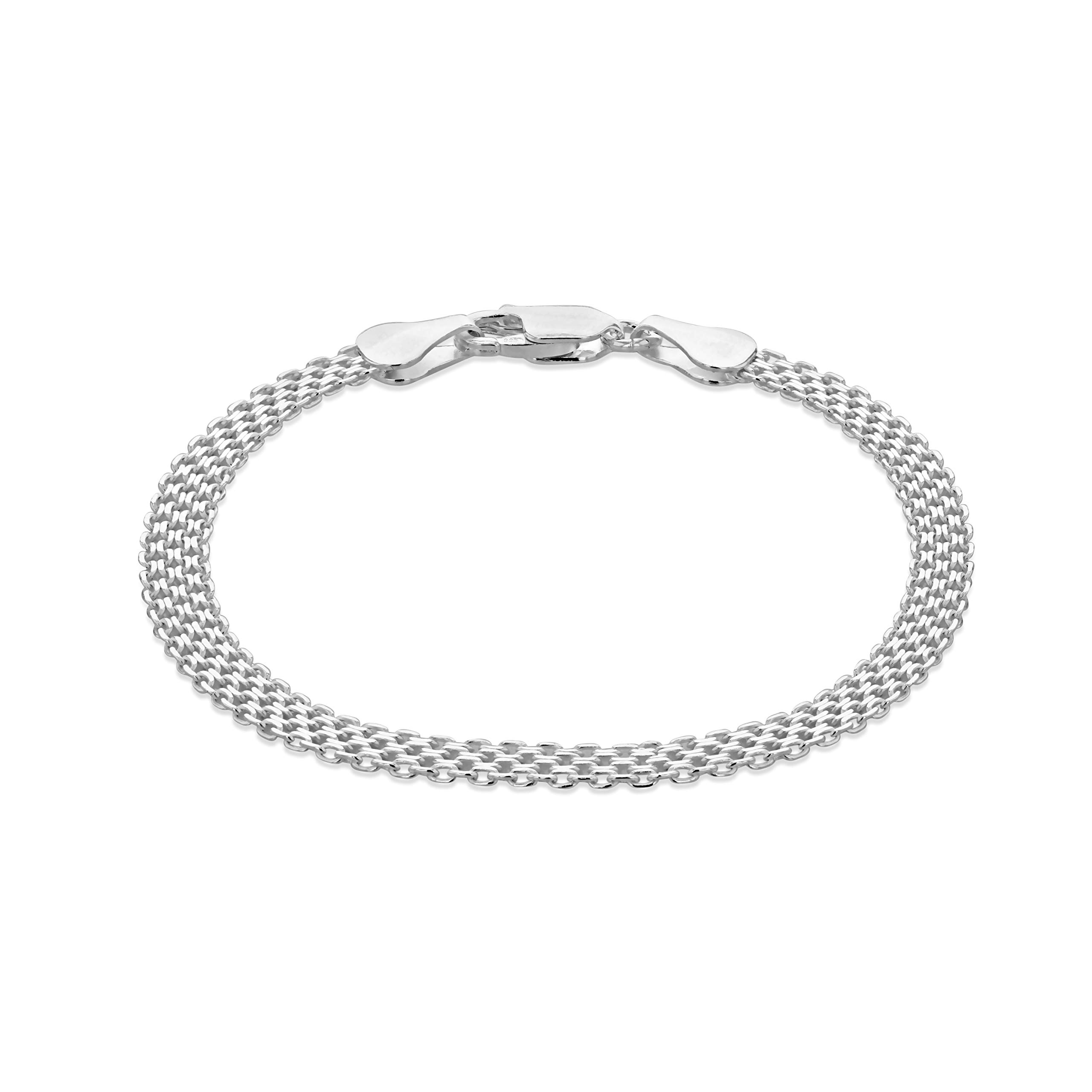 Women's Sterling Silver 4 Strands Bismark Bracelet of 19cm/7.5