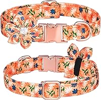 Vista 6 de TDTOK Collar de Perro para Niña para Perros Pequeños, Medianos y Grandes, Lindo Collar de Perro con Hebilla de Metal de Seguridad con Flor