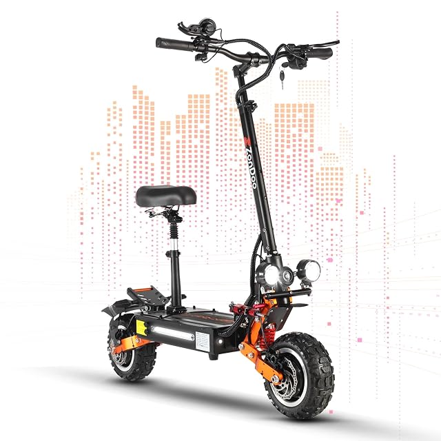 ZO01 Plus Electric Scooter 6000W Dual Motors Up to 58 MPH 60 Miles Range 60V35AH Battery 11 Off