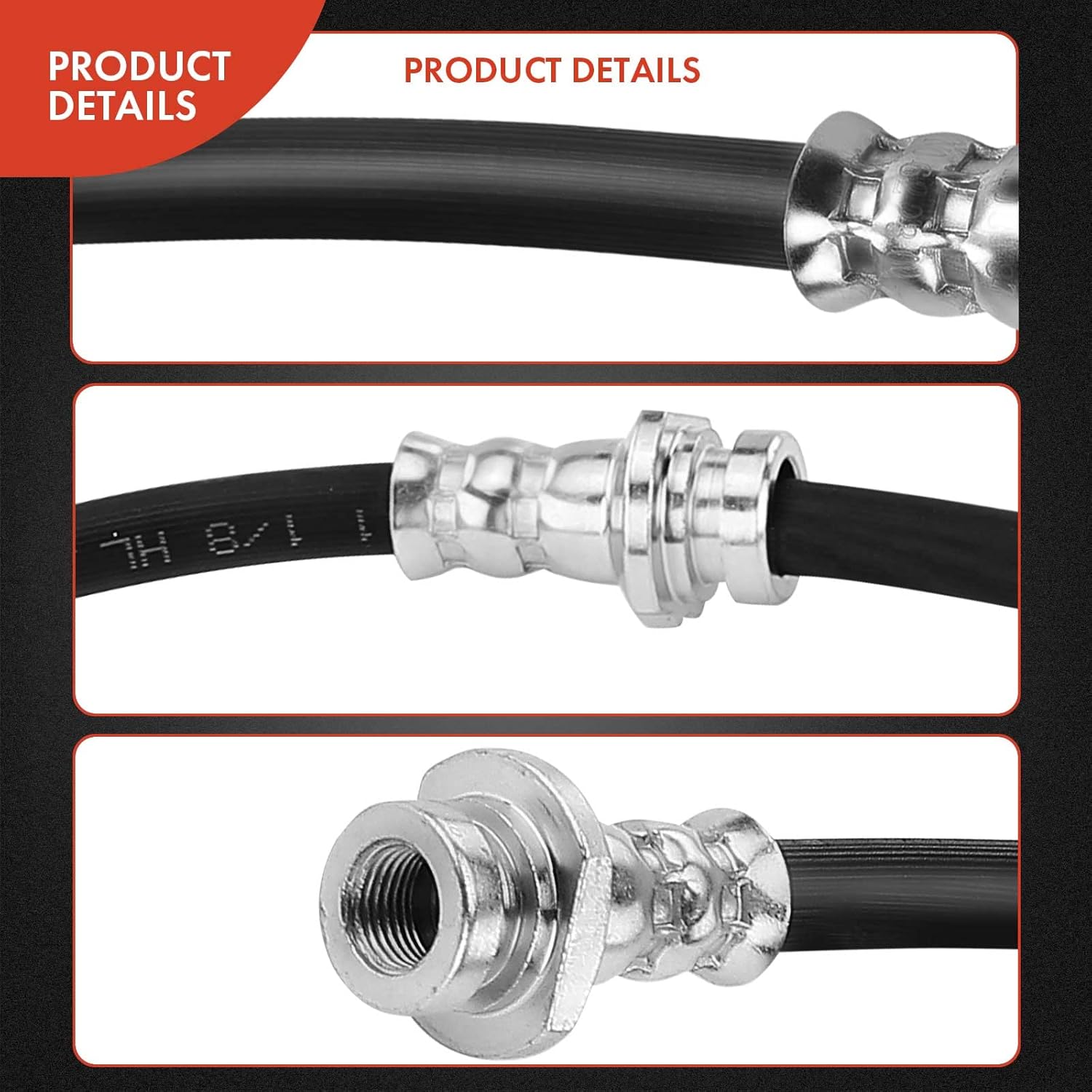 A-Premium Front Driver and Passenger Side Brake Hydraulic Hose Compatible with Nissan Models - Murano 2009 2010 2011 2012 2013 2014 - Replace# 462111AA1A(Pack of 2)