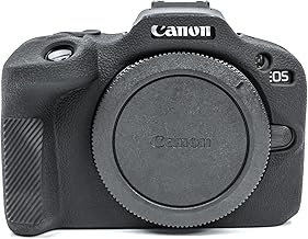 MUZIRI KINOKOO Custodia EOS R100 EOSR100 - Custodia protettiva in silicone morbido per fotocamera mirrorless Canon EOS R100/EOSR100 Antigraffio - Nero
