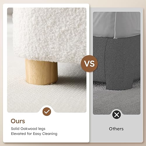 Miniatura 5 de Base de cama de nube de tamaño Queen, marco de cama suave con cabecera ajustable, patas de madera maciza, diseño de esquinas redondeadas y fácil