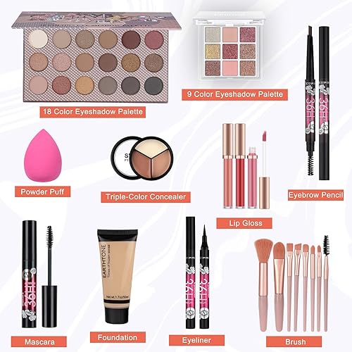 Miniatura 2 de Makeup Kit for Women Teens Full Kit Makeup Gift Set for Women Teen Girls Eyeshadow Foundation Concealer Makeup Kit for Teens 13-15 Teenagers