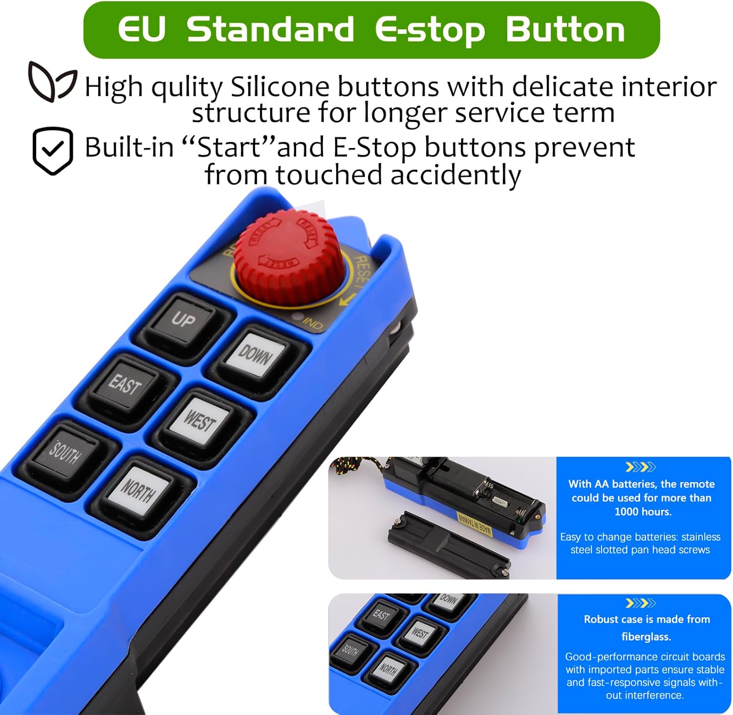 Crane Remote Control Wireless Industrial 6 Channel Button Controller for Overhead Hoist Crane 2 Transmitters 110V Receiver