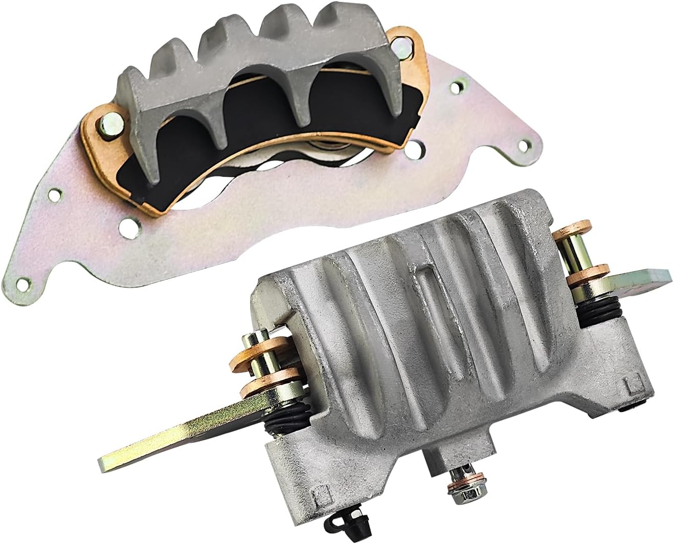 Front Left & Right Brake Caliper with Sintered Pads Compatible with Polaris SxS RZR-Turbo RZR-PRO-XP General-XP-4-1000 (2016-2022) Replaces# 1912473 1912474 1913239 1913240
