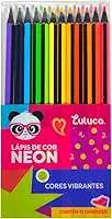 Lápis de Cor, Luluca,12 Cores, Material Escolar e Artístico, Neon e Pastel (NEON)