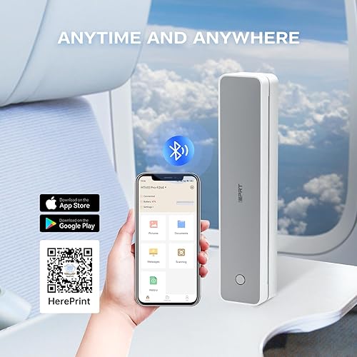 Miniatura 9 de iDPRT Impresora portátil inalámbrica para viajes, 300 DPI impresoras térmicas pequeñas sin tinta para uso doméstico, oficina, vehículos, impresora