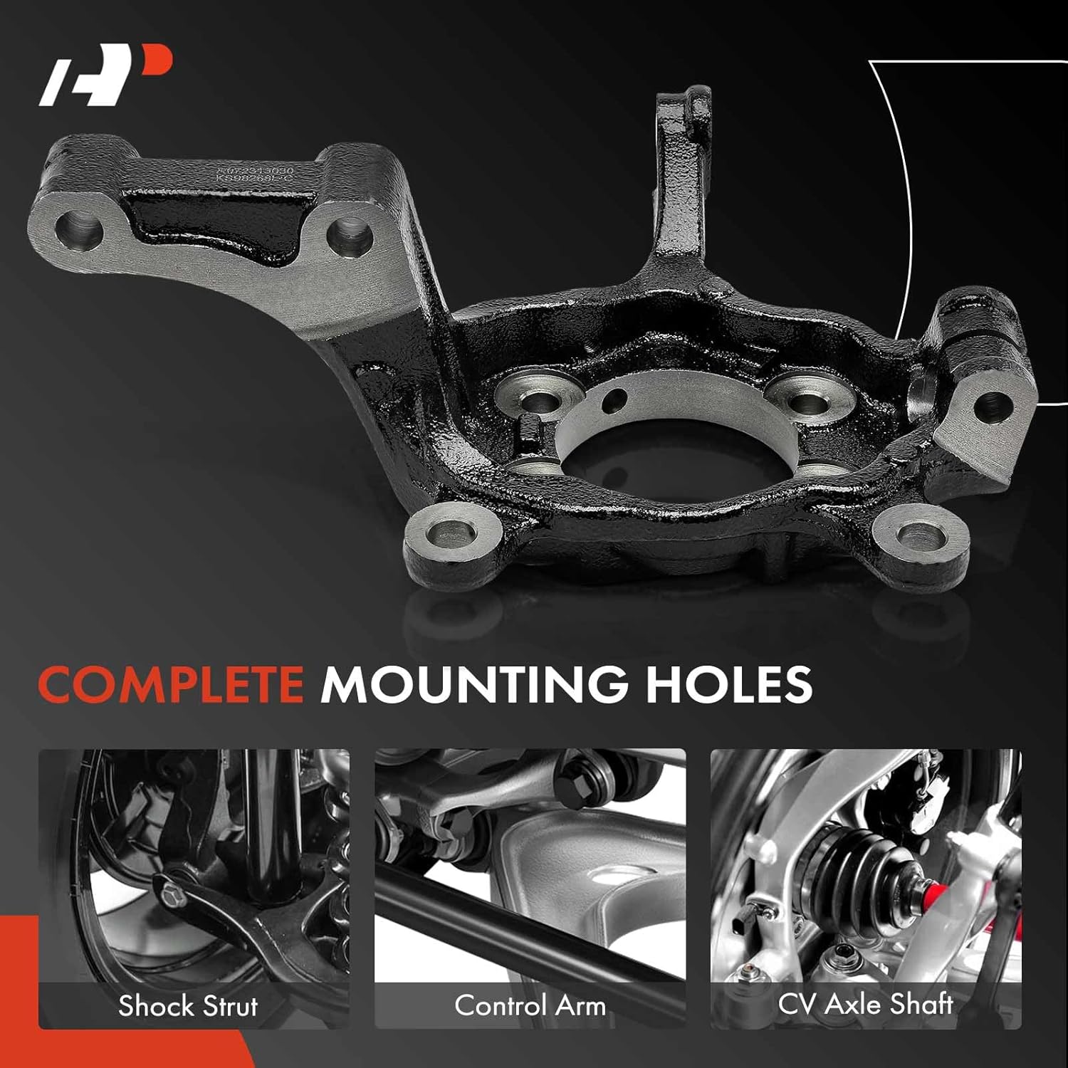 A-Premium Front Right Suspension Steering Knuckle Compatible with Nissan Rogue 2008-2015 2.5L Sport Utility, Passenger Side