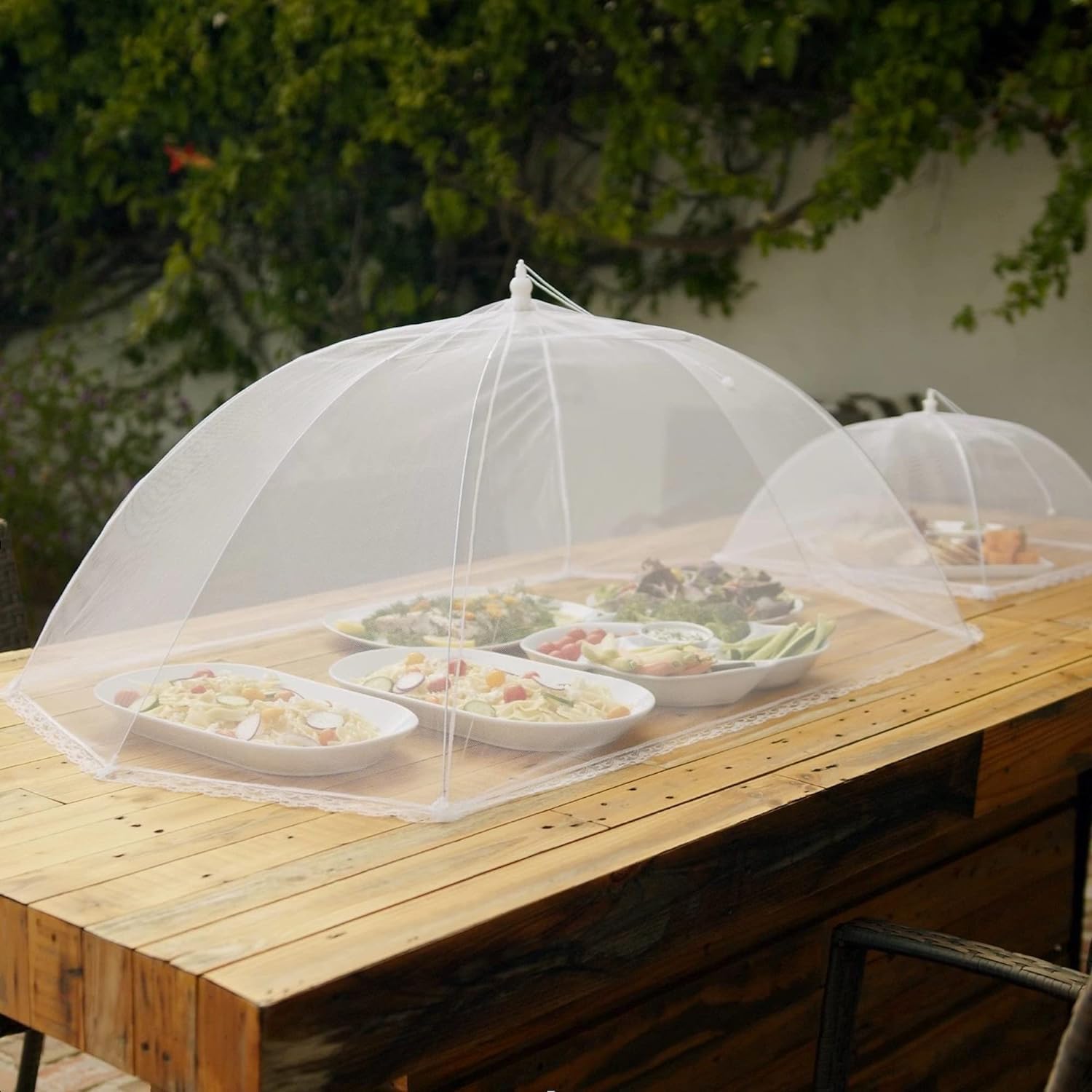 Pop-Up Food Mesh Tents || Collapsible Mesh Food Covers Tent || Umbrella Covers Reusable and Collapsible 17 x 17inches || (Pop-Up Food Mesh Tents -2) 4