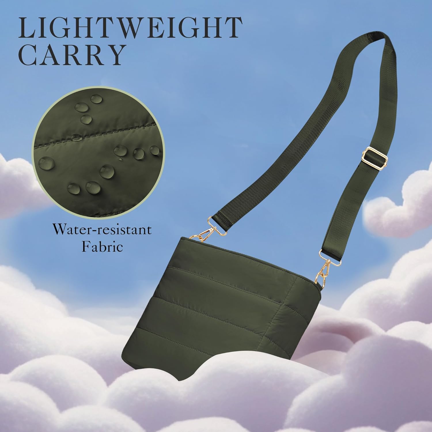 Cross Body Purses for Women Lightweight Quilted Puffer Tote Bag Casual Hobo Nylon Shoulder Handbag Travel - Image 4